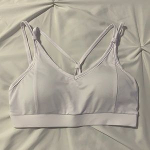 String Back Solid Sports Bra